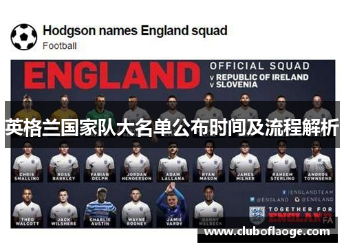 英格兰国家队大名单公布时间及流程解析
